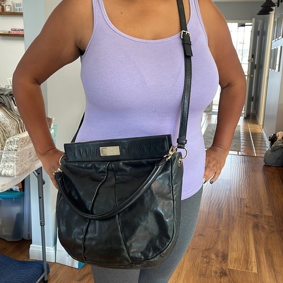 MARC by Marc Jacobs Leather Marchive Hili Black Hobo Bag - Picture 2 of 16